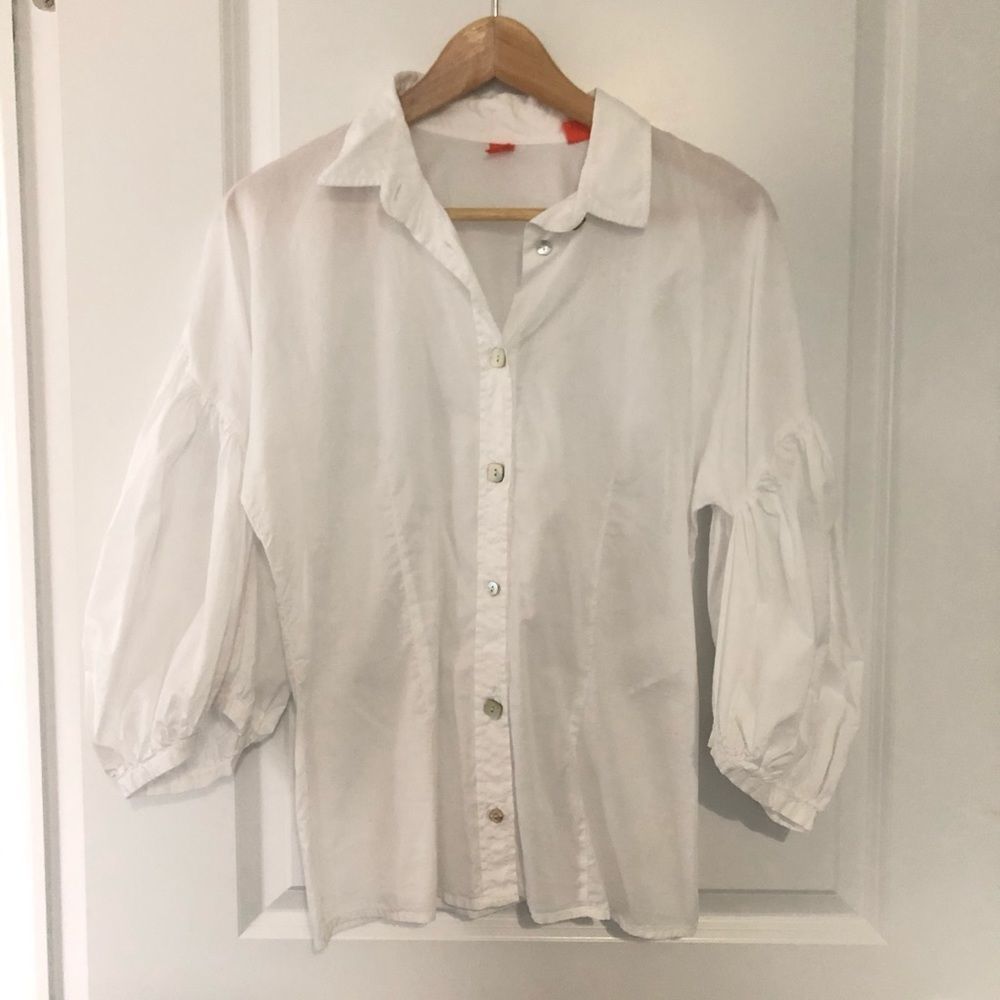 HUGO Boss - balloon sleeve white shirt